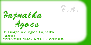 hajnalka agocs business card